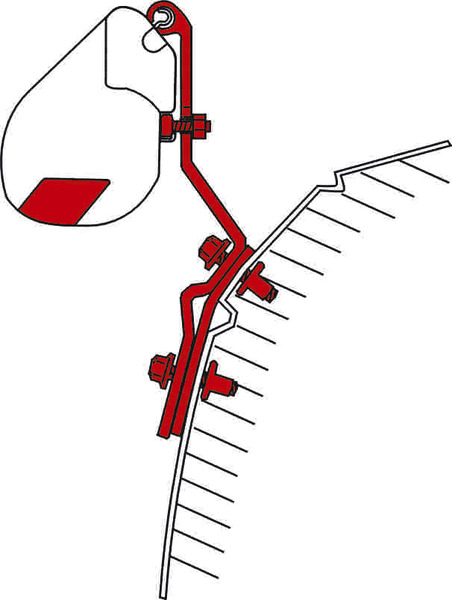 Adaptér Fiamma pre F35 Pro VW T4, 2 kusy