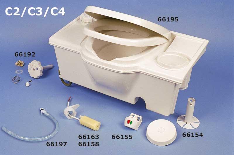Splachovacie čerpadlo pre kazetové toalety C2 / C3 / C4</p>