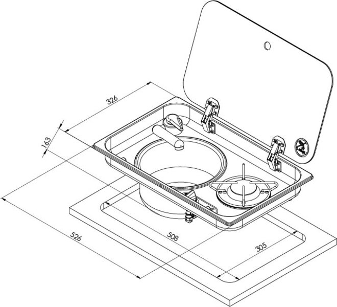 Kombinovaný drez ASO - drez vľavo