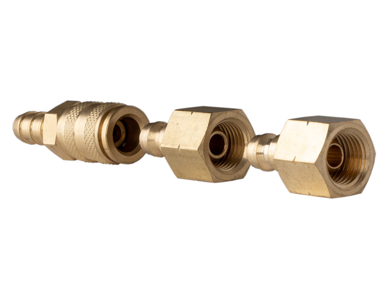 Zásuvná spojka 30 mbar - 1 x samec, 2 x samica</p>