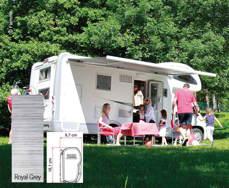 FIAMMA F45 Eagle 4,0 m, kráľovská sivá, biely plášť