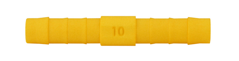 Straight connector for 10mm hose 2pcs white yellow