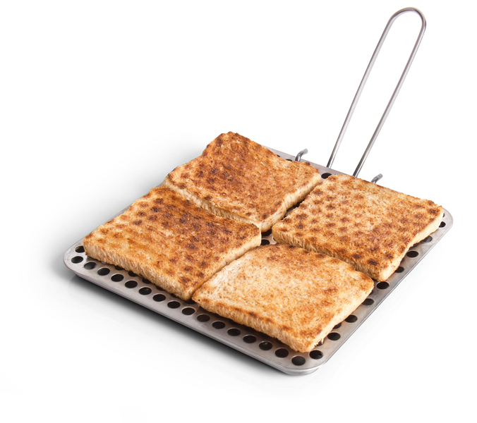 Hriankovač z nehrdzavejúcej ocele so sklopnou rukoväťou </p>