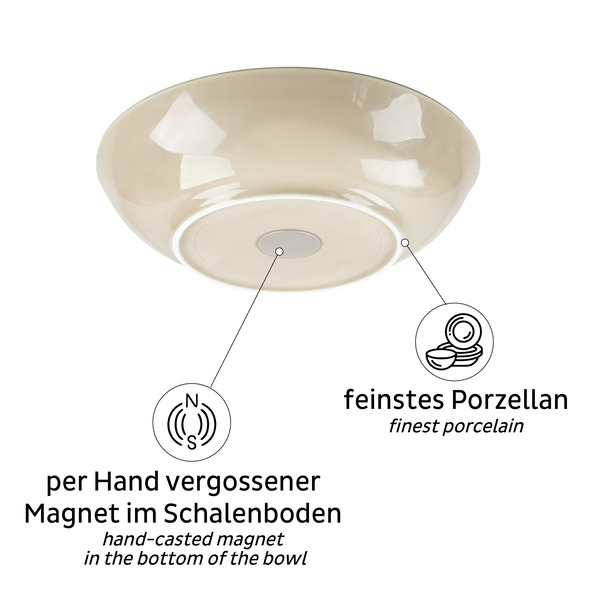 Porcelánová magnetická miska na jedlo - slonová kosť</p>
