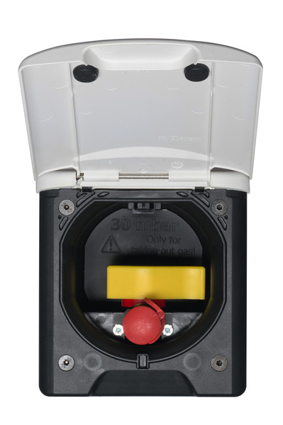 Plynová zásuvka s magnetickou poistkou - tmavosivá</p>