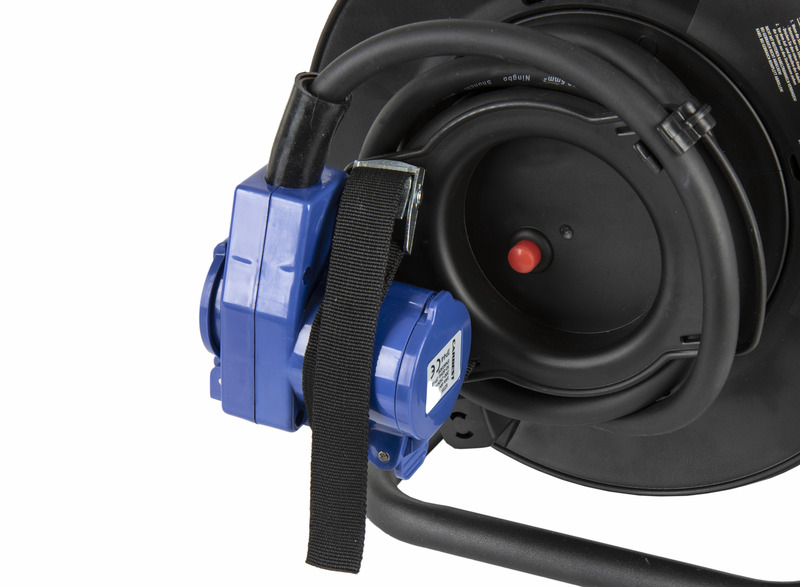Káblový bubon CEE H07RN-F 3G2,5 mm² – 25 m s uhlovou spojkou