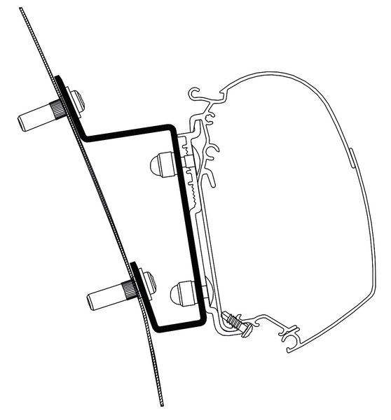 Adaptér pre markízu Thule Omnistor 5200 - Ford Transit H3 od roku 2014</p>