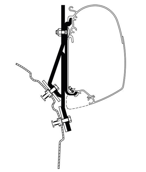 Adaptér na markízu - TO 4200/5200 pre VW T4</p>