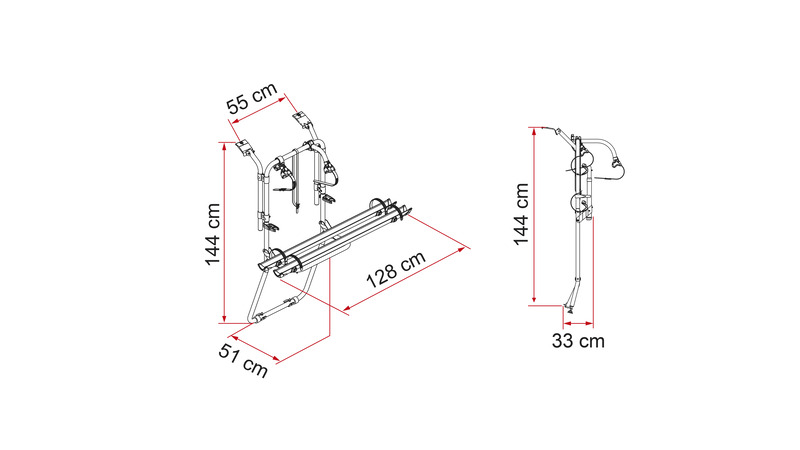 Carry-Bike obytný automobil Renault Trafic a podobné vozidlá s delenými zadnými dverami</p>