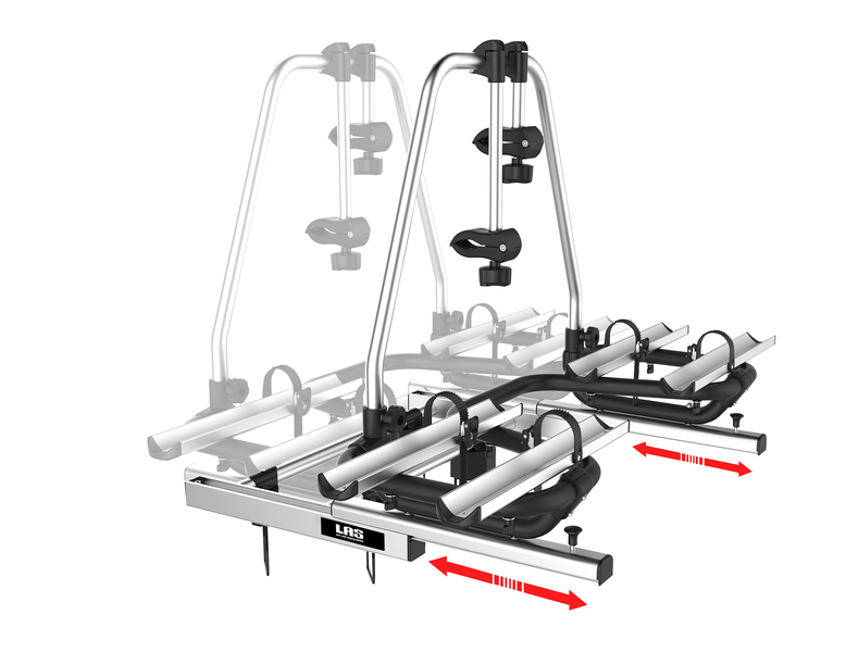 Nosič bicyklov LAS BC260 na ťažné zariadenie karavanu, 2 kolesá