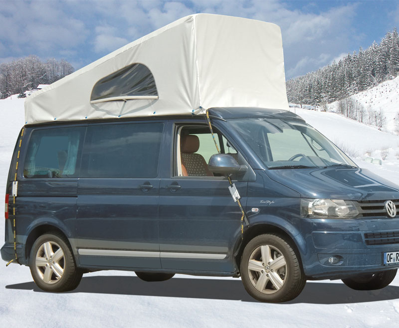 Ochrana proti poveternostným vplyvom pre prednú časť strechy na spanie VW T5/6 SCA (zdvihnutá) od roku 2013
