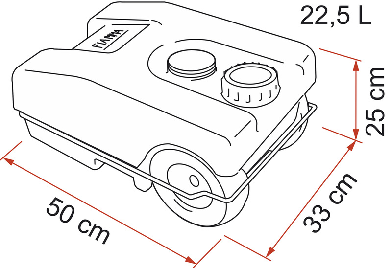 Nádrž na odpadovú vodu šedá 23 l
