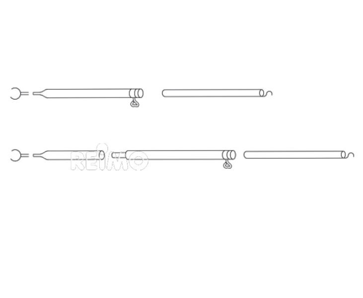 Napínacia tyč/strešná nosná tyč oceľová 215-300cm, 3-dielna