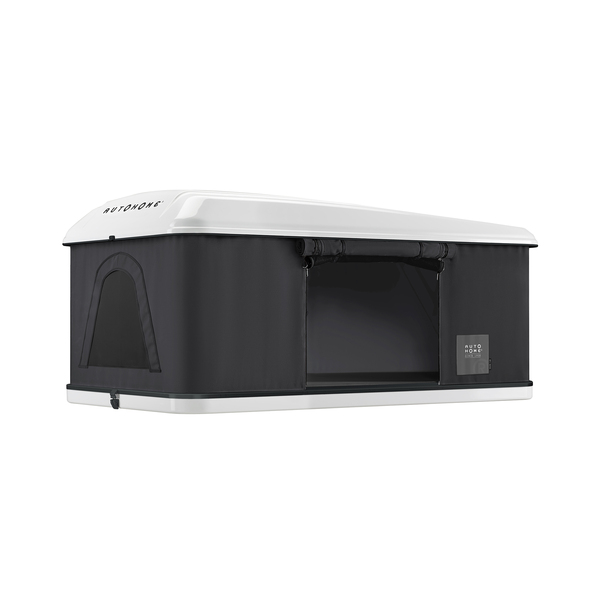 AUTOHOME 1.0 Pevný strešný stan - Sivá látka - Biely plášť - Stredný</p>