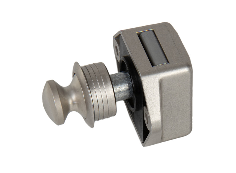 Push Lock Mini - Furniture lock nickel-plated