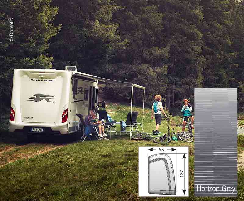 Perfect Wall 1100 3,5 m Puzdro biele Tkanina: horizontálne sivá