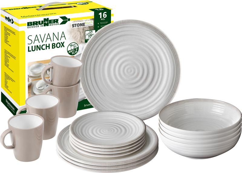 Melamínová súprava riadu Savana - 16 kusov - pre 4 osoby