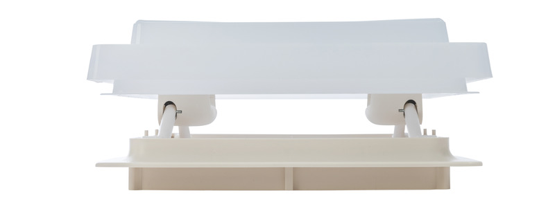 Strešný okienko s sieťkou proti komárom 280 x 280 mm – matné sklo – vnútorný rám v béžovej farbe