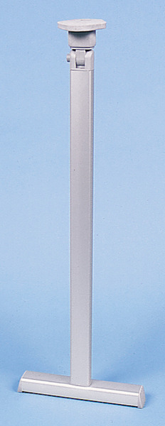 Stojka skladacieho stola, strieborná, s T-nohou – výška 720 mm, kĺb v hornej časti
