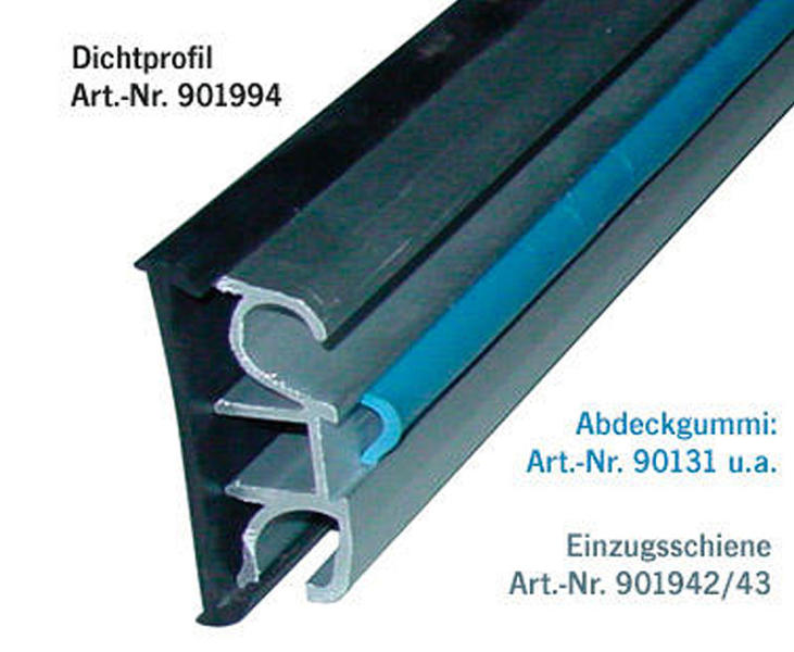 Koncový kryt pre zasúvacie lišty okien vpravo