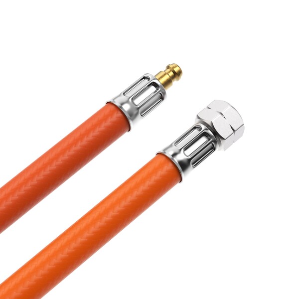 Plynová hadica CAMPKO (stredný tlak) s 1/4" ľavotočivou maticou x zásuvnou spojkou – 150 cm