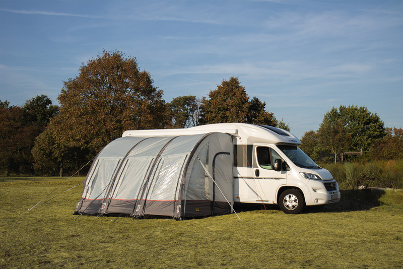 Vzduchová markíza pre obytné automobily CASA AIR, svetlosivá/sivá, vrátane vzduchového čerpadla