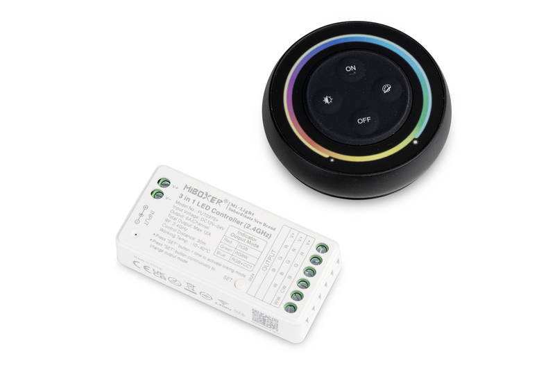 LED ovládač 3 v 1 s bezdrôtovým diaľkovým ovládačom Rainbow (2,4 GHz)