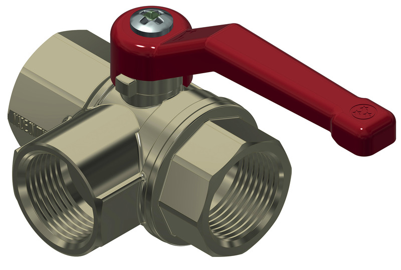 Trojcestný prepínací ventil, hliník.