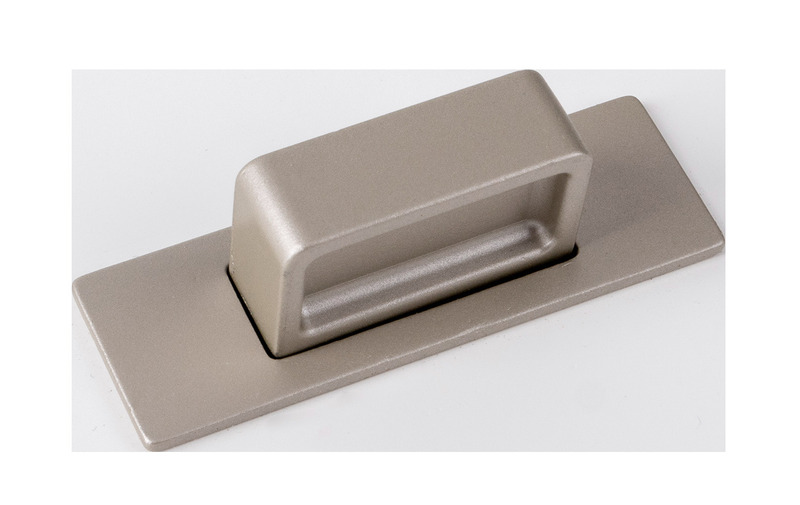 Zámok s tlačidlom – mosadz a ABS, 63 × 20 mm