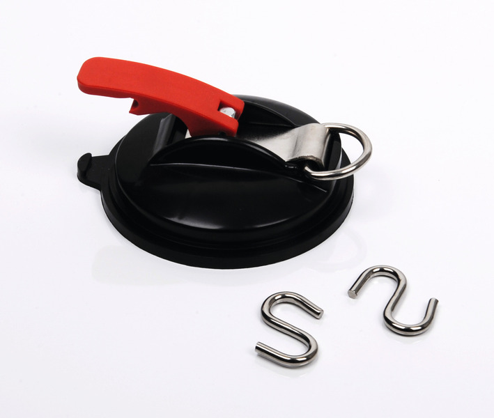 Suction cup attachment with ring   2 S-hooks