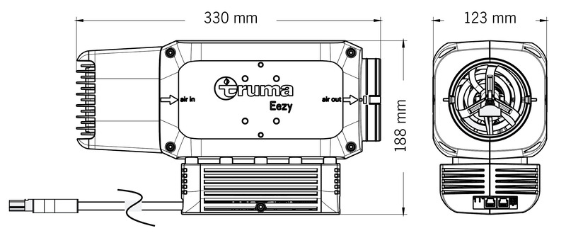 Truma Eezy – elektrické kúrenie určené na použitie v karavane, obytnom aute alebo kempingovom vozidle