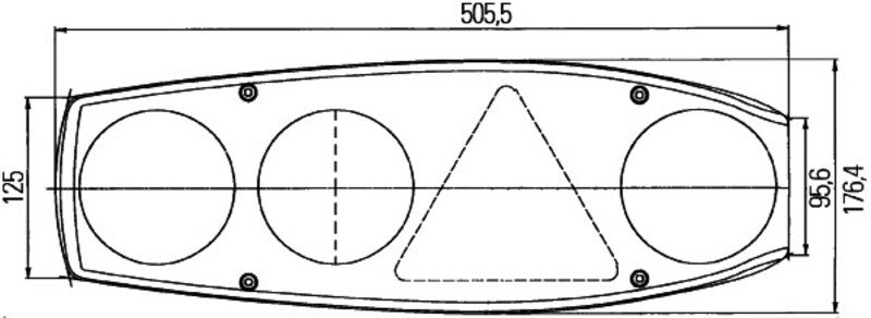 HELLA 2VP 343 590-057 Zadné svetlo – Caraluna Modular II Plus – 12 V – na montáž – ľavá strana