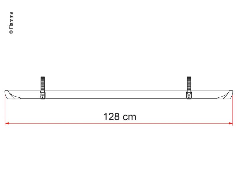 Rail Quick Pro – koľajnica na bicykel 128 cm – čierna