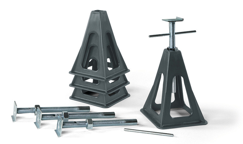 Sada podperných stojanov pre karavan plastová sada 4 ks