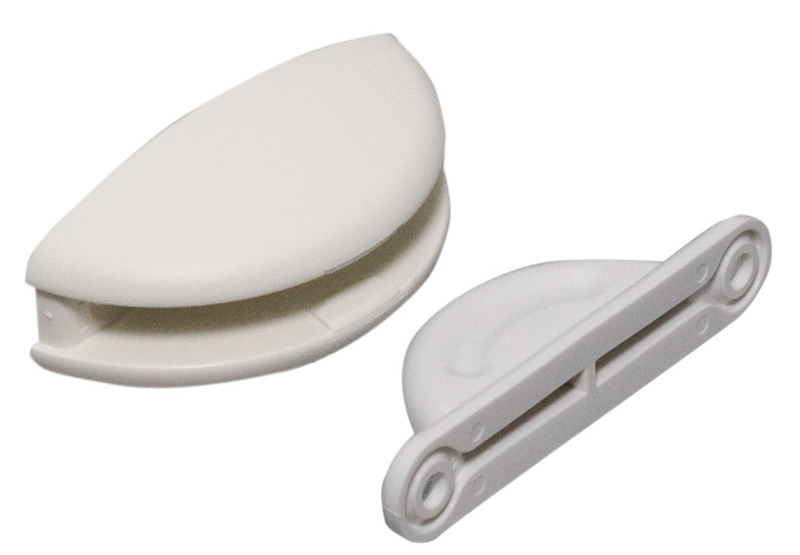 Door stop white plastic 2 pcs.