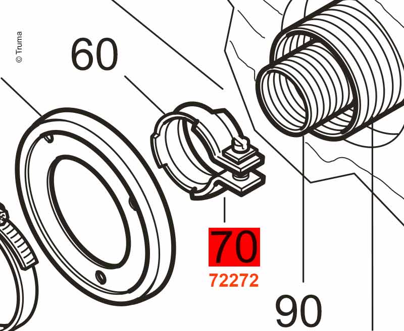 Svorka na výfukové potrubie E2400