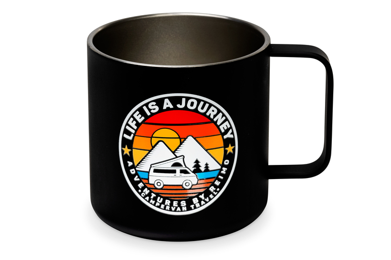 LIFE IS A JOURNEY – hrnček z nehrdzavejúcej ocele