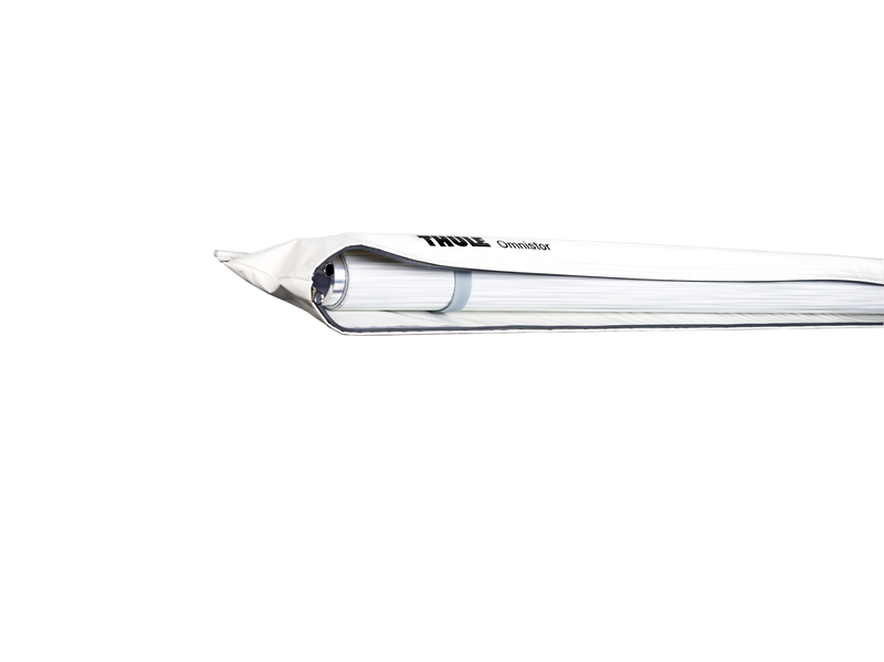 Thule 1200 – sáčková markíza na lištu s gombíkovým uchytením – 260 cm, farba Mystic Grey