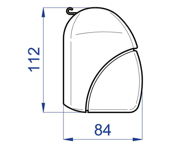 Nástenná markíza Thule Omnistor 2000, farba Alaska Grey, biela skrinka, 300 cm