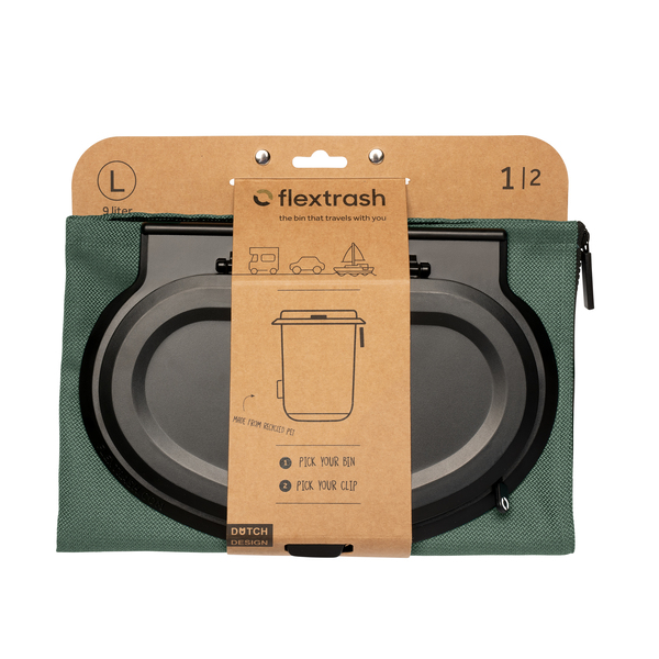 Odpadkový kôš Flextrash, 5 l, lesná zeleň