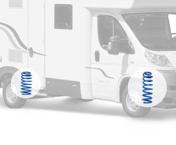 Vinuté pružiny pre prednú nápravu Ducato a identické modely od roku 2006</p>