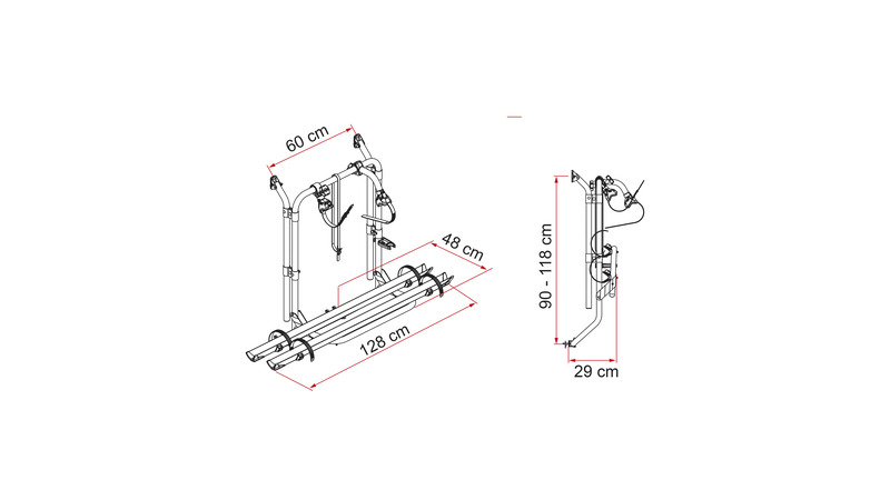 Carry-Bike 200 D pre staršie panelové dodávky s delenou zadnou časťou</p>
