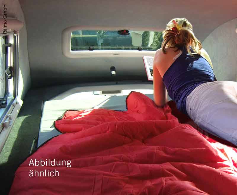Posteľ pod strechou VW T5 KR, svetlosivá laminátová doska