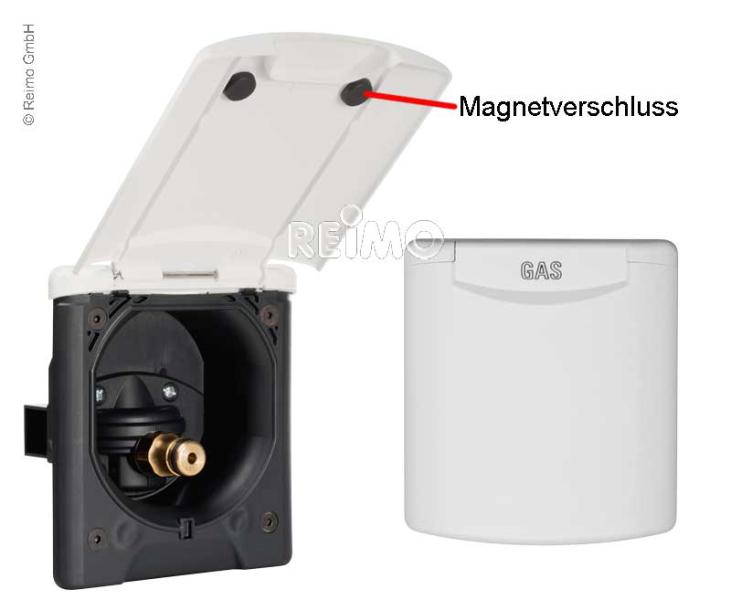 Prípojka mestskej vody magnet svetlosivej farby,