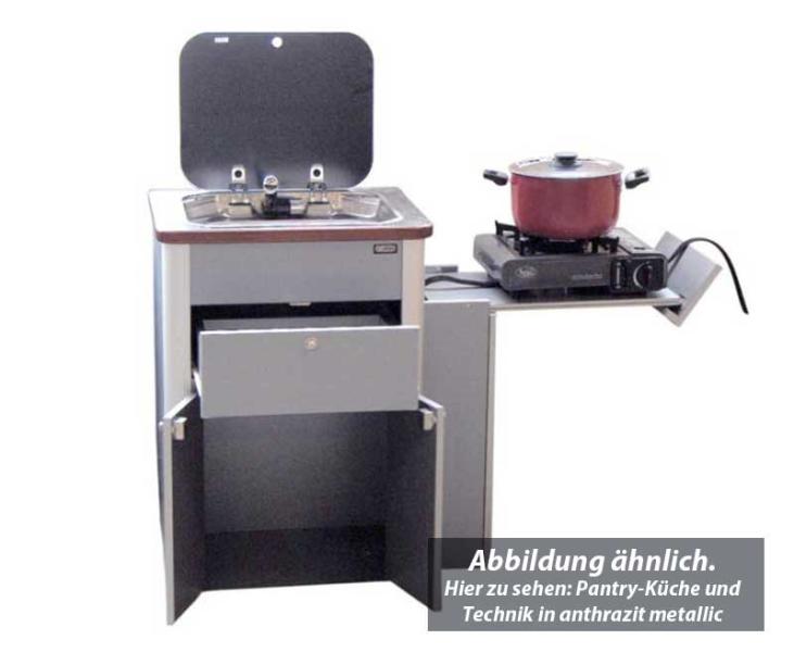 Multifunkčný kuchynský modul Pantry – strieborný lesk