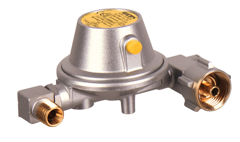 Pressure regulator with safety blow-off valve PRV