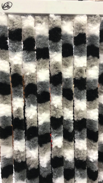 Flísový záves 56x185 biely/sivý/čierny pre obytné automobily a karavany