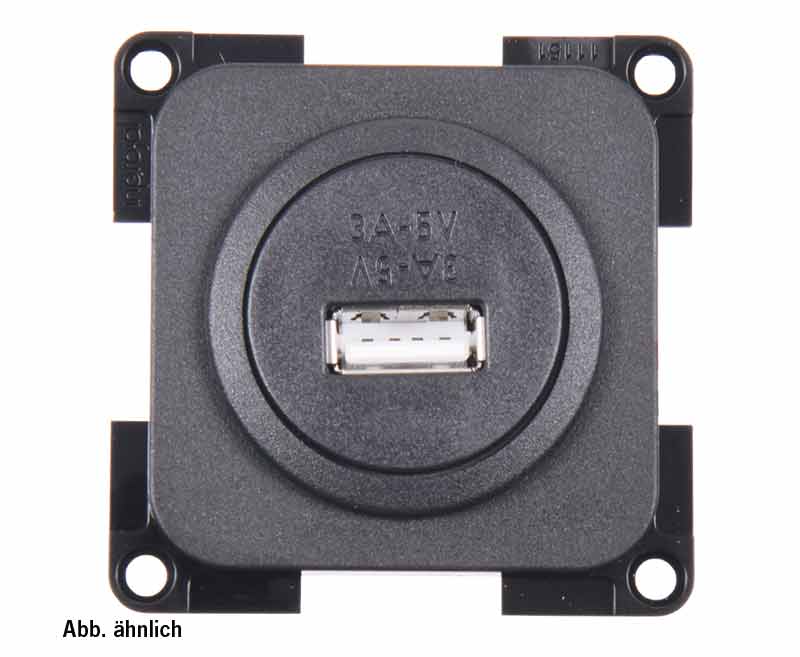 Zásuvka USB s jednou zásuvkou čierna, voľná