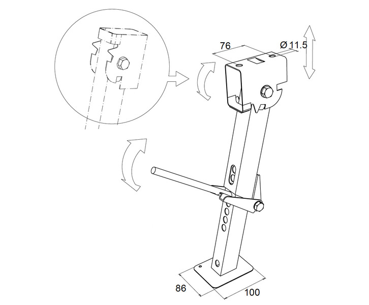 Nárazník vozidla Jack 1 pár 39-55cm