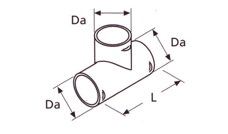 T-piece for pipe connection 60mm